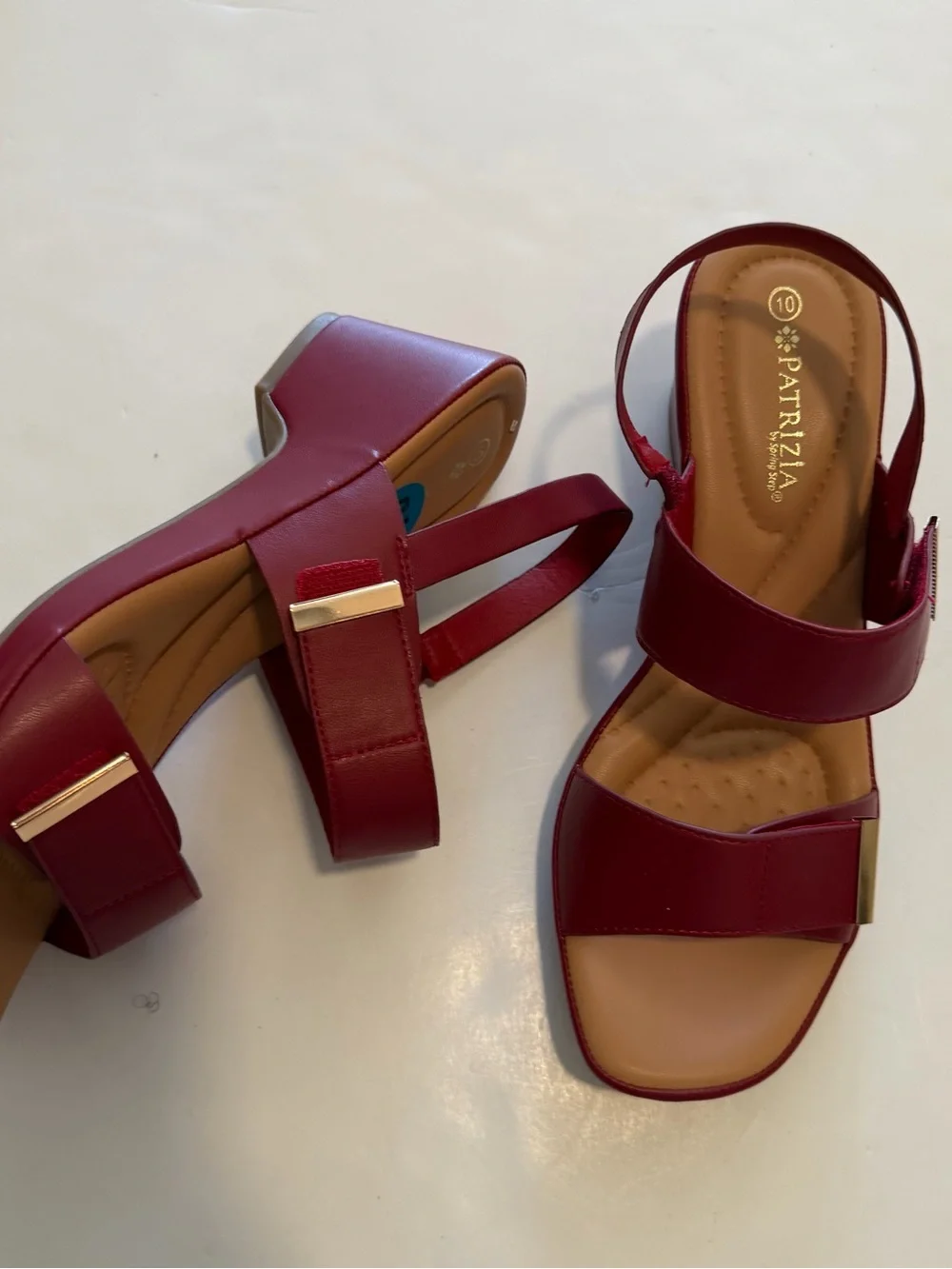 Patrizia Women's Burgundy Slingback Sandals